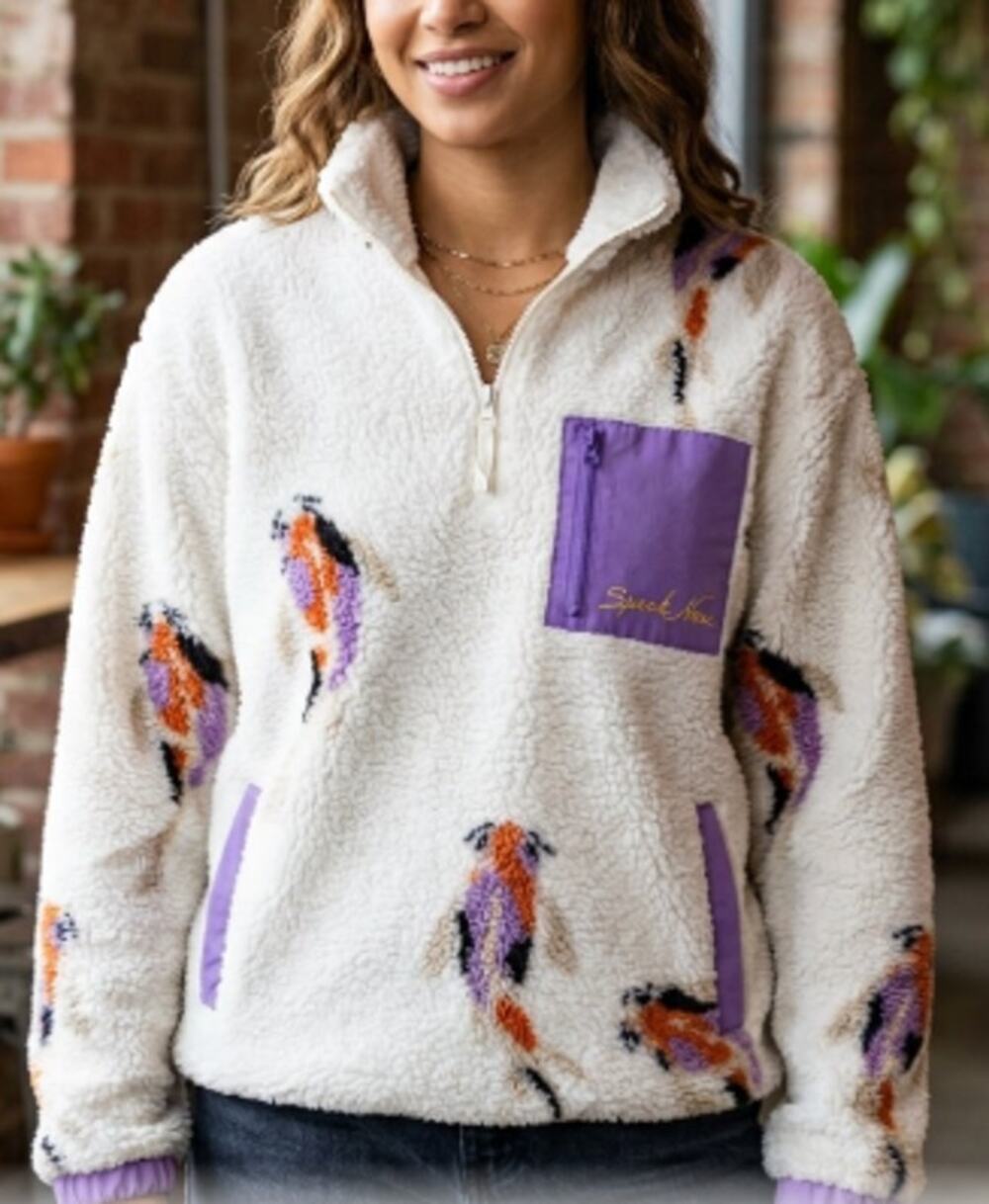 Taylor Swift Speak Now Koi Fish Faux Sherpa Pullover sz S